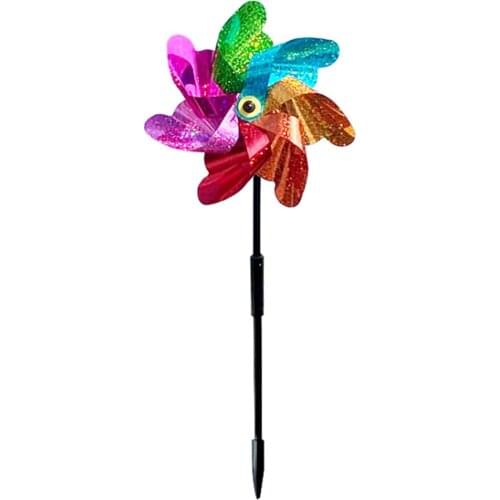 Windmill Sparkly Pinwheels Anti Bird Scarecrow 10PCS Event Decoration Outdoor For Yard Protect Garden Lawn Flower