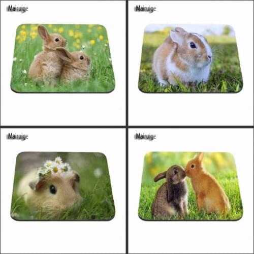 High Quality Custom Rabbits Kiss New Size Mouse Pad Non-Skid Rubber Pad 18*22cm and 25*29cmAnd 25*20cm NO Overlock Mouse Pad