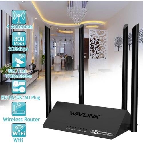 Wavlink 521R2P 2.4GHz WiFi Routers 1167Mbps WiFi Repeater 128MB DDR3 High Gain 4 Antennas Network Extender EU US UK AU plug