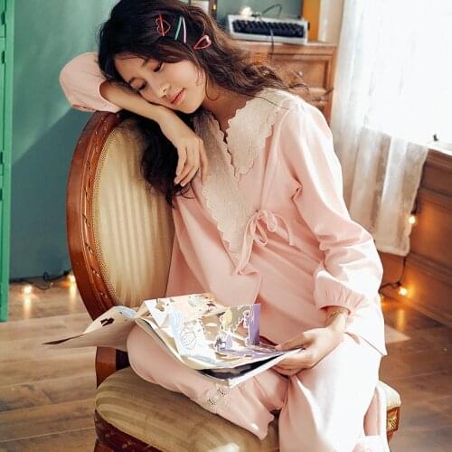 Japanese kimono Women Pajamas Sets Cotton Female Sleepwear Pijama Leisure Womens Pajamas Suit Home Cloth Pyjamas