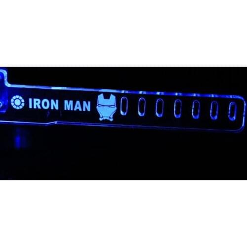 Hot Blue For IRON MAN HIS LED Luminous Computer Office Main Box Graphics Cards Custom Support Frame Display Card Components Jack