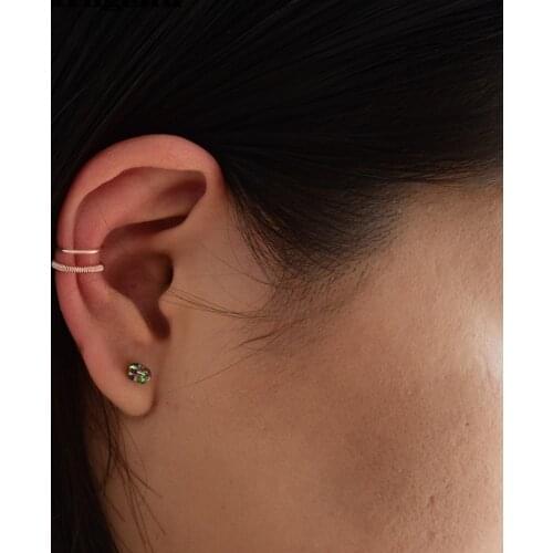 925 Ear Cuff Gold Filled Jewelry Fake Piercing Earrings Handmade Ear Clip Boho Earings For Women Oorbellen Pendientes