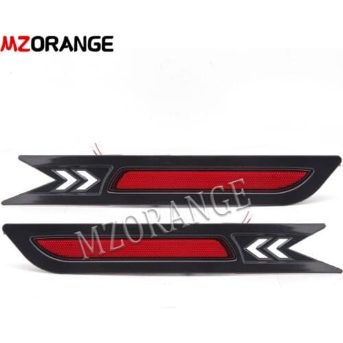 1 Pair LED Back Tail Rear Bumper Reflector Light For Honda CRV 2010 2011 Brake Lamp Stop Warning Light Car-styling