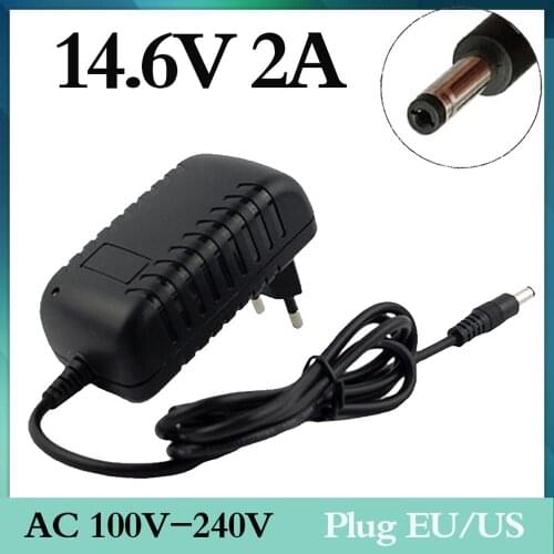 1PC 14.6V 2A smart charger for 4S 12.8V life LiFePO4 EU / US/ AU / UK Plug