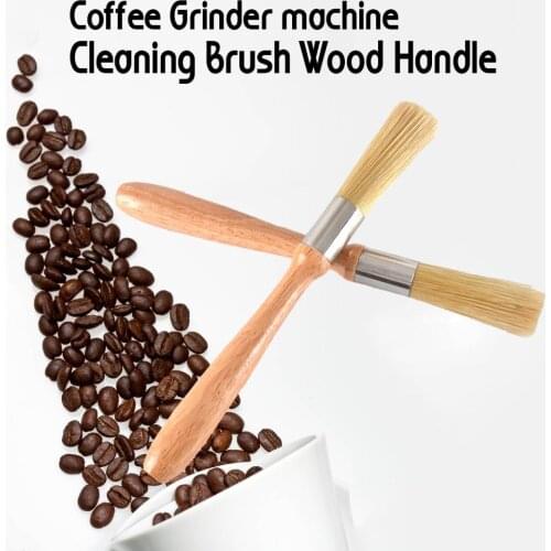 1pc coffee brush Coffee Grinder machine Cleaning Brush Wood Handle Natural Bristles Wood Dusting Espresso brush