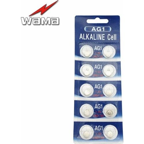 10x Wama AG1 LR621 1.55V Alkaline Button Cell Coin Batteries Wholesales Factory 364A 364 D364 364 Disposable Calculators Toys