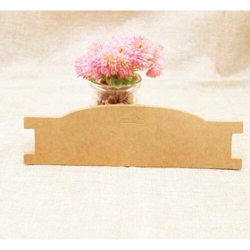 21*5.90cm 100pcs kraft paper cardboard elastic headband display tag card hair band packing card custom logo cost extra