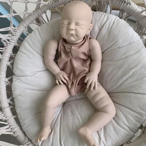 22inch August Reborn Doll Kit Toy Real Touch Unfinished Lifelike Vinyl Head Arms