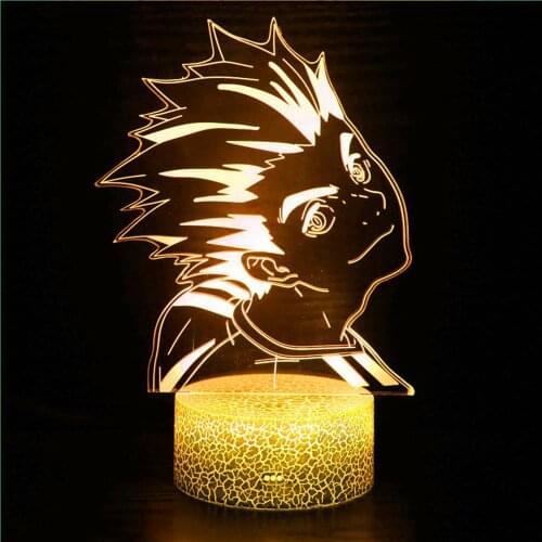 3d night light anime Haikyuu Bokuto lamp bedroom desktop childrens birthday gift comic gadget Kotaro Bokuto table lamp Haikyuu