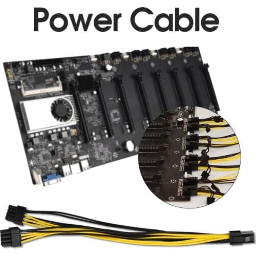 6 Pin To 8 Pin PCI-e Mining Motherboard Cable Connector 8 Pin to dual (6+2) GPU Power Cable Adapter Connector For Graphic Cards