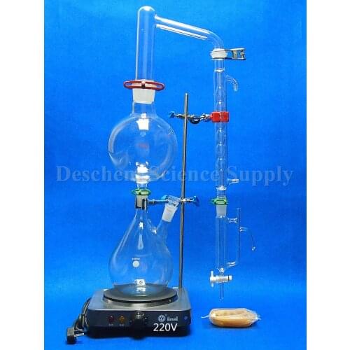 Essential Oil Steam Distillation Apparatus,Distillation Unit,W/Allihn Condenser