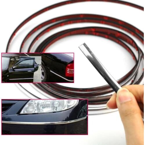 Car Strip Universal 6mm 15mm 18mm 22mm Car Chrome Styling Decoration Moulding Trim Strip car accessories 2020