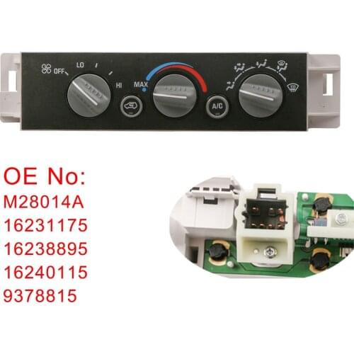 Car Heater A/C Control Switch Panel For Chevrolet GMC C1500 K1500 Truck 1996-2000 M28014A 16231175 16238895 16240115 9378815