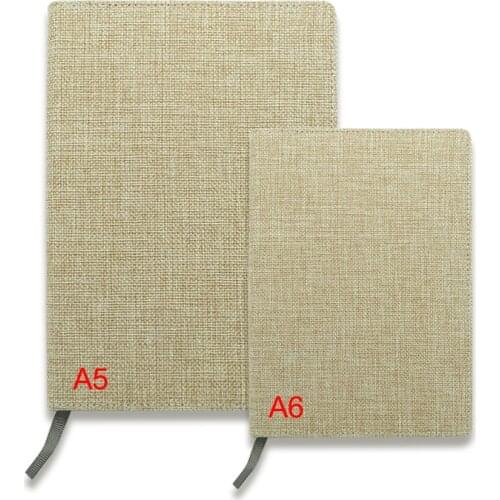 Free Shipping 5pcs/lot Blank Sublimation Linen Notebook WorkBook A6/A5 Hot transfer Printing Blank consumables DIY Gifts