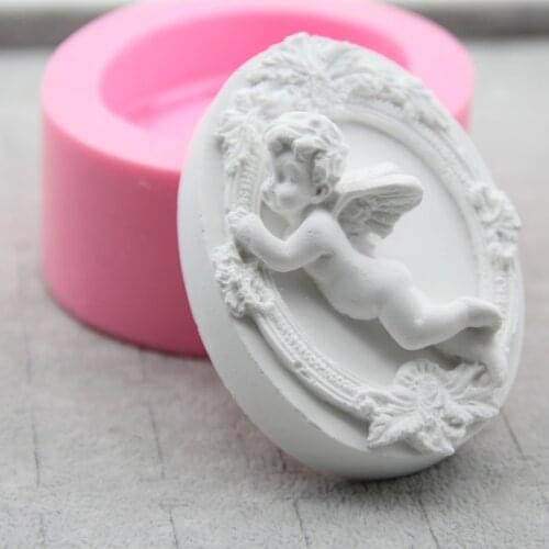 Angel Shape Cupid Silicone Mold DIY Soap Molds Handmade Soap Making Fondant Cake Baking Mould Resin Crafts