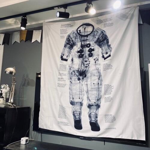 Spacesuit Tapestry Wall Hanging Bohemian Beach Mat Polyester Blanket Yoga Mat Home Bedroom Art Carpet Wall Hanging Decor
