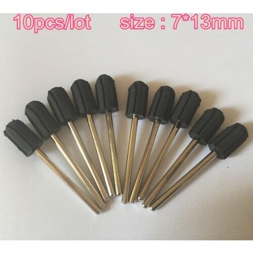 MAOHANG 7*13MM 10PCS/LOT Nail Art tools nail grip holder Mandrel for sanding band cap Rotary Tool Nail Drill Bits Tool