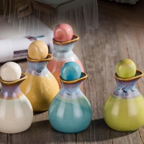 1Pc 60ml Ceramic Aromatherapy Empty Storage Container Fragrance Essential Oil Bottle