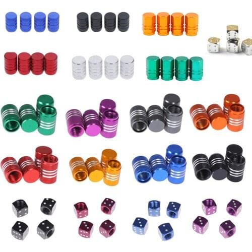 4pcs Aluminum Alloy Car Wheel Tire Valve Caps Tyre Rim Stem Covers Airdust Waterproof For Automobiles Motorcycles Trucks Bikes