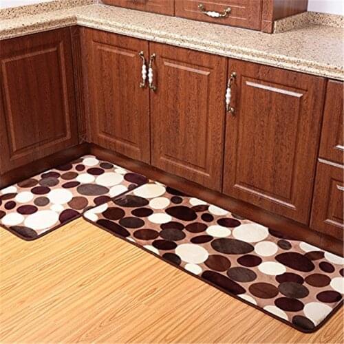 2Pcs 50x80cm+50x120cm Coral Fleece Memory Foam Bathroom Carpet Washable Kitchen Rug Non-Slip Absorbent Coral Floor Runner Mats