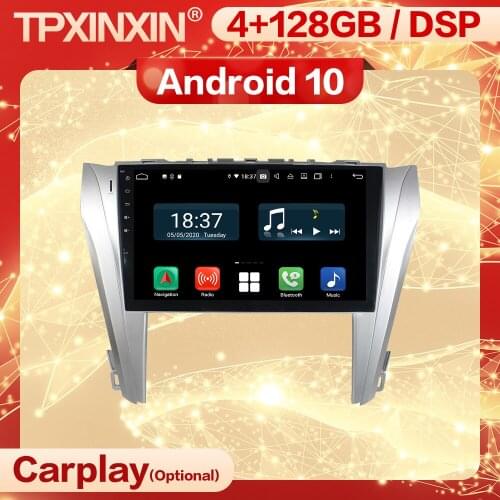 4+128G Carplay 2 Din Android Screen Multimedia Stereo Receiver For Toyota Camry 2014 2015 2016 Wifi Radio Audio Player Head Unit