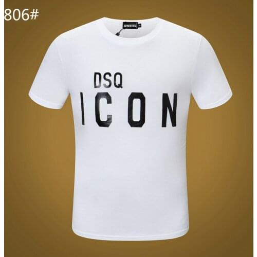 DSQ PHANTOM TURTLE Mens Short Sleeve Logo Series Graphic T-Shirt Men Fashion Print Cotton Tees Breathable Quality Tops D806995