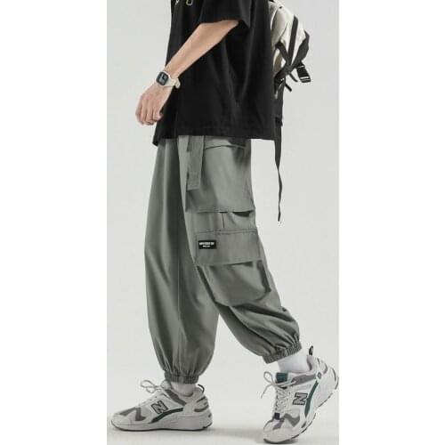 2021 Side Pockets Man‘s Cargo Pants Fashion 5XL Jogger Pants Male Harajuku Hip Hop Trousers Black Streetwear Mens Sweatpants