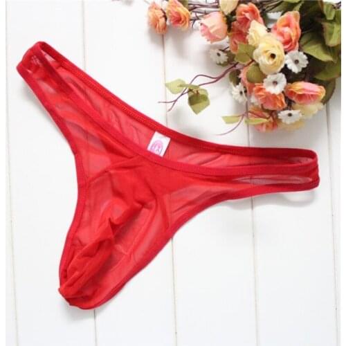 Mesh G-String G-String Gay Mens Sretch T-Back Breathable Comfortable Jockstrap Micro Thong Men Briefs Underwear String Homme