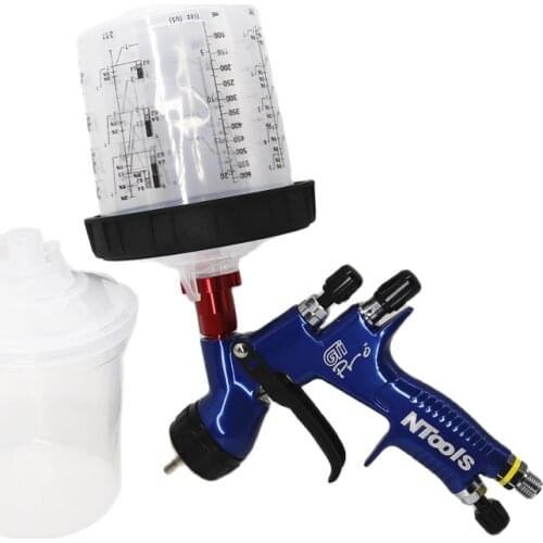 1.3/1.8mm Spray Gun With 600CC PPS Tank Air Spray Gun With Paint Mixing Cup And Adapter Airbrush Car Paint Gun Paint Sprayer