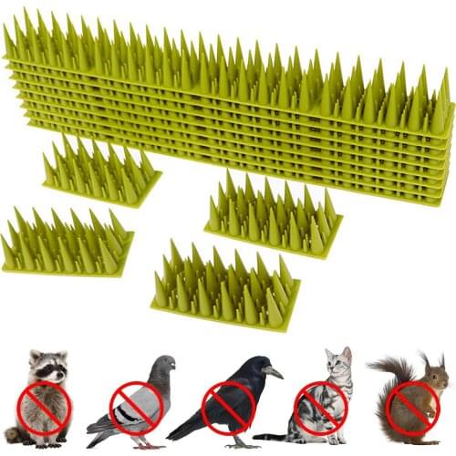 10pcs Plastic Repeller Bird And Pigeon Spikes Deterrent Anti Bird Stainless Steel Spike Strip Bird Scarer Repeller For Pigeon