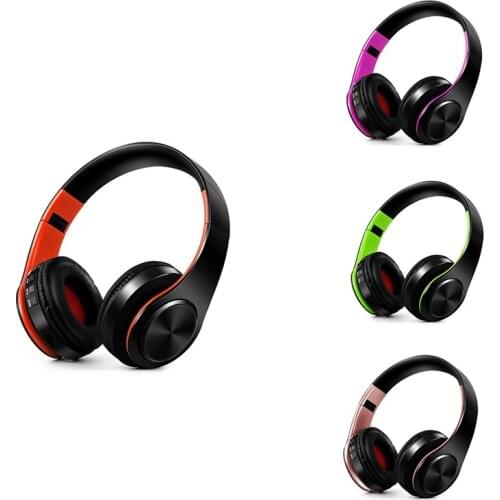 Portable Wireless Headphones Bluetooth Hi-Fi Stereo Foldable Headset Audio Mp3 Adjustable Earphones with Mic