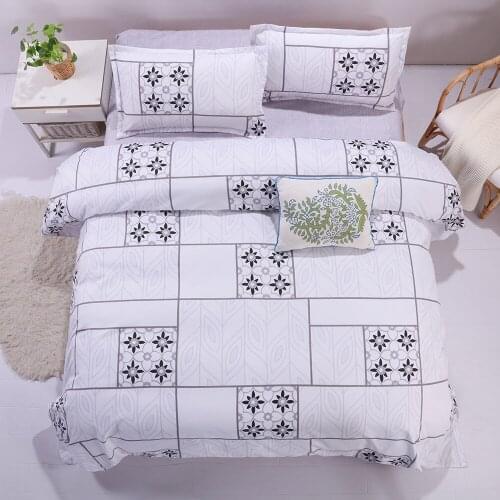 Simplicity Bed Sheet Set 100% Washed Cotton Quilt Cover & Pillowcases Soft & Skin-Friendly Home Textiles