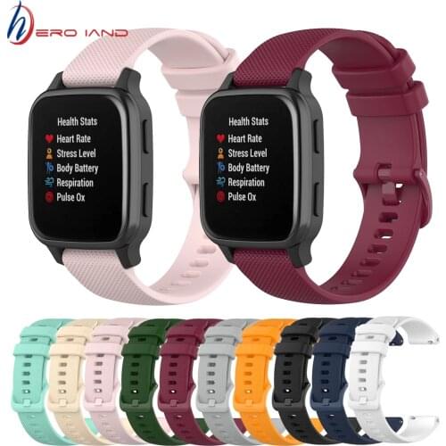 Watchband For Garmin Venu SQ Silicone Bracelet For Garmin Venu 2 Vivoactive3 4 4s Forerunner245 For Amazfit Bip S/U Wrist Strap