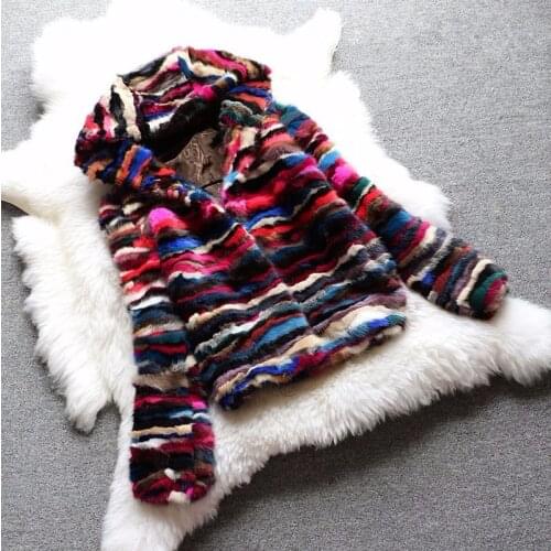 New Natural genuine real Mink Fur coat Womens Fashion All-match multicolor colorfull jacket customized any size