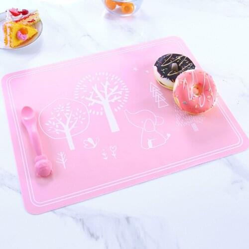 Silicone Table Mat For Kids Cute Cartoon Placemat Anti-scalding Insulation Dining Mat Pad Coaster Kitchen Accessories 30*40cm