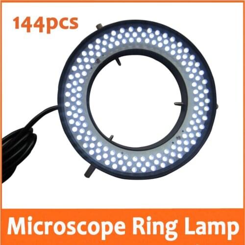 144pcs White Light LED Adjustable Ring Lamp Illuminated Ring Bulb for Stereo Microscope 90V-220V with Inner Diameter 72mm