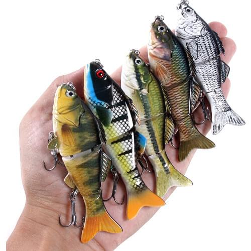 10cm 18g Sinking Wobblers 3 Segments Fishing Lures Multi Jointed Swimbait Hard Bait Fishing Tackle For Bass Isca Crankbait