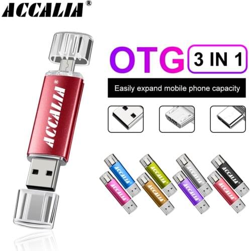 Smart 3 IN 1 OTG memoria usb flash drive 128GB 64GB pen drive 32GB 16GB cle usb memory 8GB black micro pendrive Type c usb stick