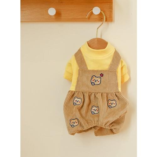 Corduroy Dog Jumpsuit Winter Pet Clothing Dog Coat Garment Four Leg Warm Puppy Costumes Pants Yorkie Pomeranian Poodle Clothes