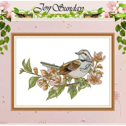 Branch bird animals patterns counted Cross Stitch 11CT 14CT Cross Stitch Sets DIY Cross-stitch Kits Embroidery Needlework
