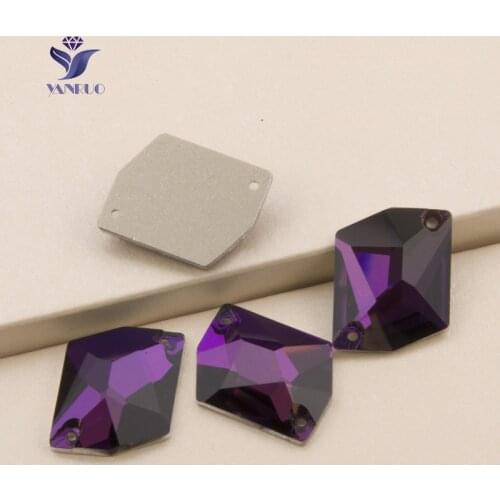 YANRUO 3265 Cosmic Purple Velvet Sewing Rhinestone Top Stones DIY Sewn Stones Crystal Rhinestones For Dresses Clothes