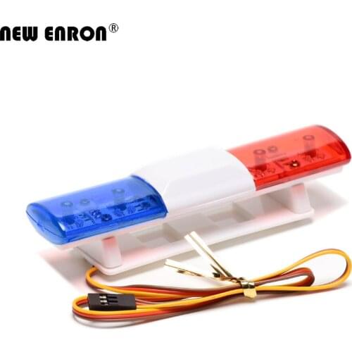 DC 4.6V-6V 501 Police Night Flash Bright LED Light 360 Degree Rotation Demo For RC Model Car 1:8 1:10 HSP Kyosho TAMIYA Axial