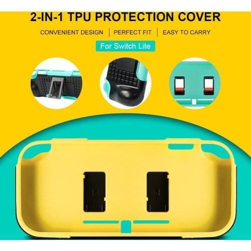 2 In 1 Protective Case Protective Soft Silicone Hand Grip For New Nintend Switch Lite Mini Case Skin Shell Cover Handle Holder