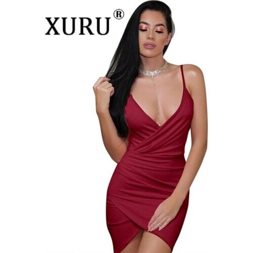XURU Europe and America Hot Sale Sling Dress Slim Sexy Dress Summer New Womens Dress