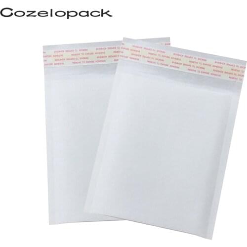150x180mm White Kraft Paper Bubble Envelopes Bags Padded Mailers Shipping Envelope With Bubble Mailing Bag 10pcs