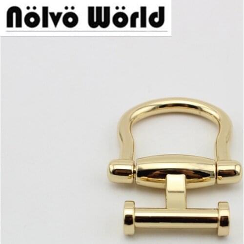 4pcs 20pcs 57*32mm accessory Polish D rings hanger connector bag flap covered accessories bags handle buckle Gold
