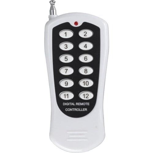 KTNNKG 433MHz Wireless Remote Controls RF Transmitter 12 Buttons 1000M Distance Work with 433MHz Relay Receiver