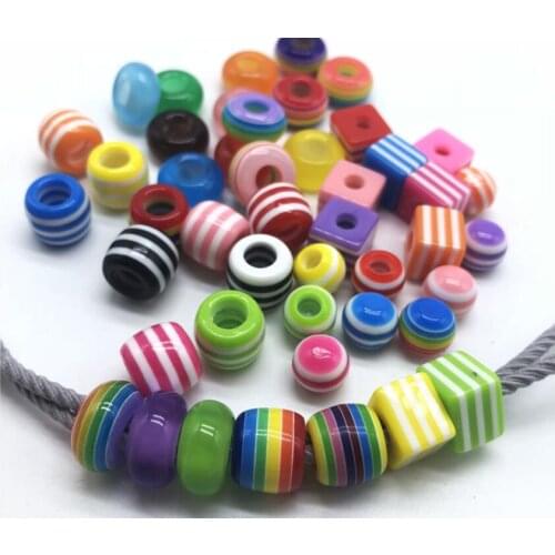 Big hole Cat eye/Resin Strip Square/Round/Barrel shaped/Abacus DIY loose beads jewelery findings 30pcs/pack y1479