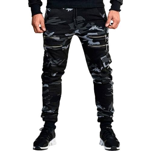 New Arrival Men’ s Trousers, Camouflage Print High Waist Sports Pants Leggings For Boys, Green/Light Gray/Dark Gray