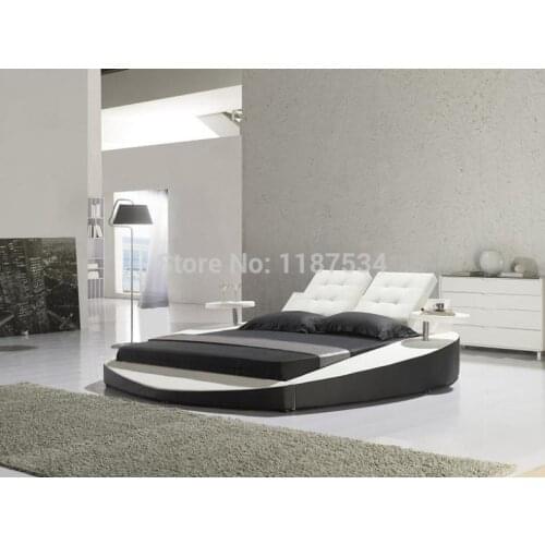 C307 comfortable bed PU+PVC modern soft bed leather soft bed large size bed